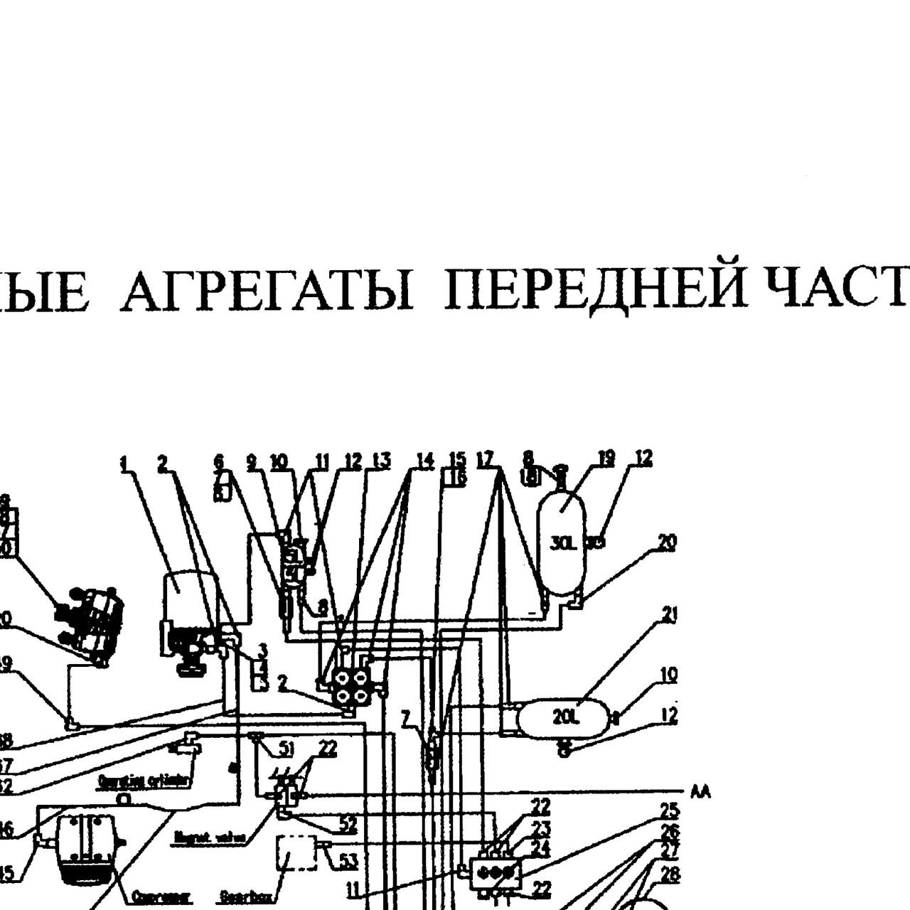 Выходом клапана — положение на схеме Передняя тормозная система.