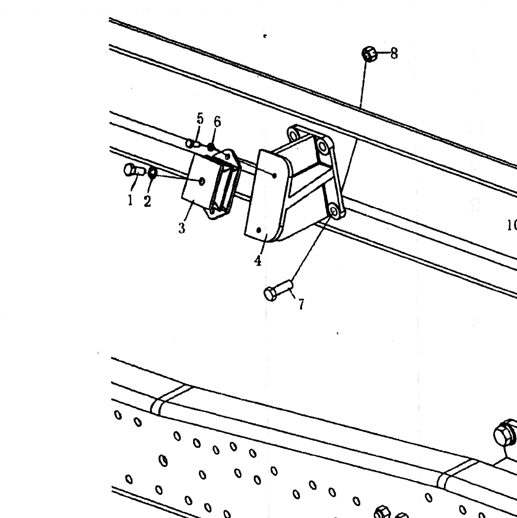 Кронштейн передний двигателя — положение на схеме Подвеска двигателя, Кронштейн крепления двигателя. 940мм. 4*2/6*4.