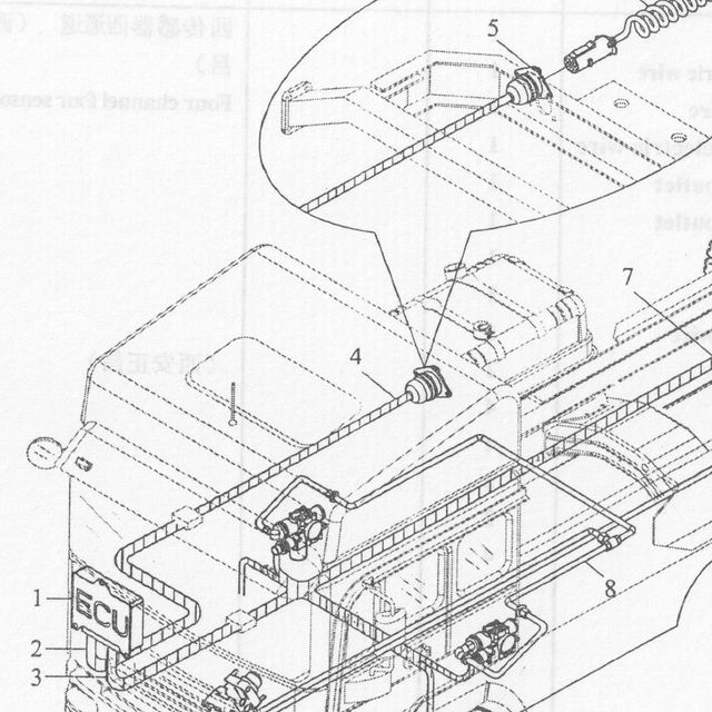 Жгут проводов ABS шасси прицепа — положение на схеме Блок управления электронный АВS ЕСU