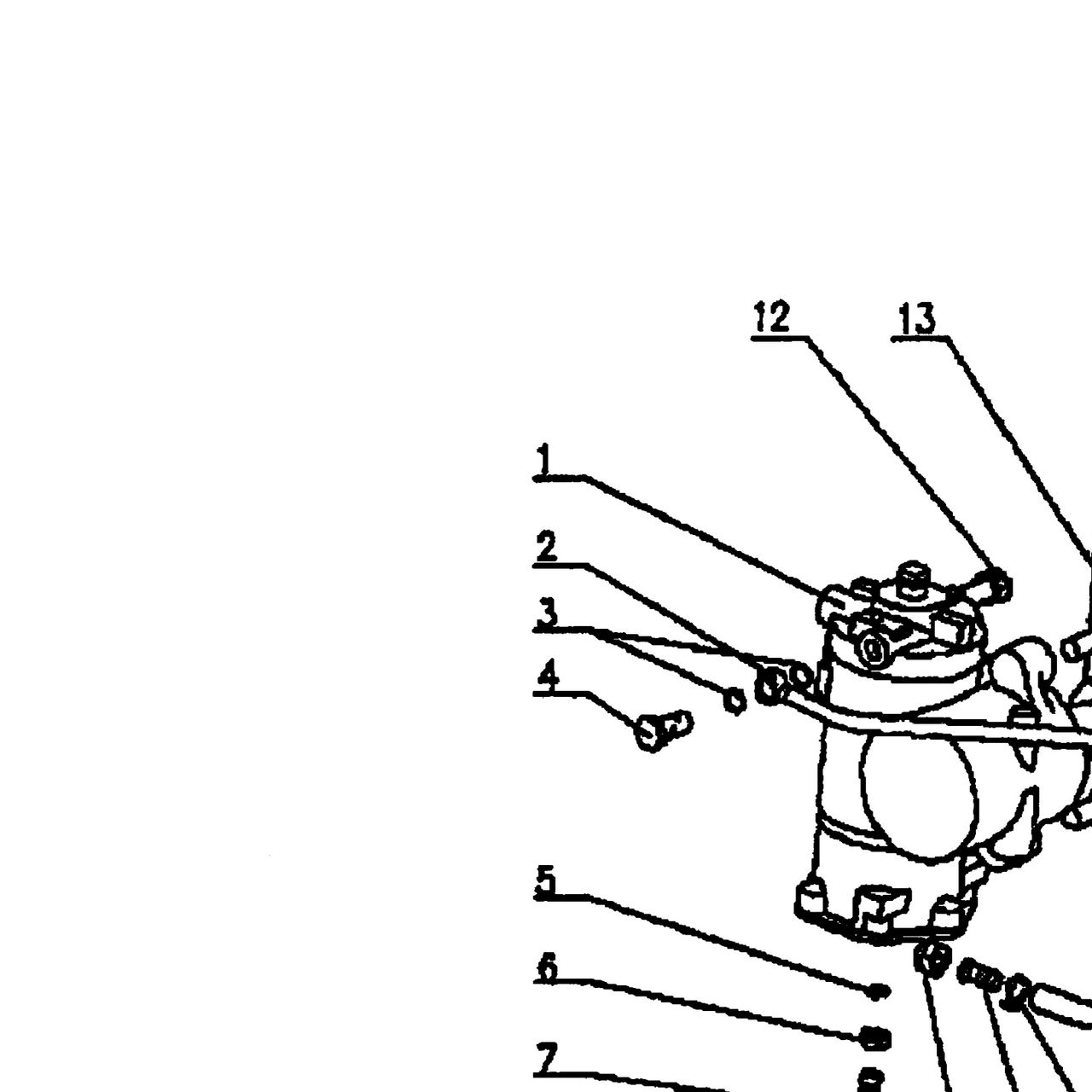 Трубка гидравлическая HOWO (Хово) для ГУР ZF 8098 (метал.) — положение на схеме Гидроусилитель 4х2 6х4. Тяга продольная рулевая.