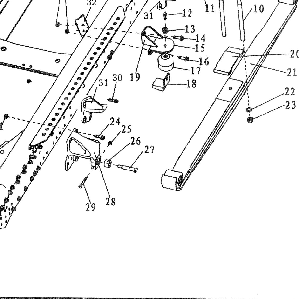 Болт шестигранный M24*2*170 — положение на схеме Задняя подвеска (4×2)
