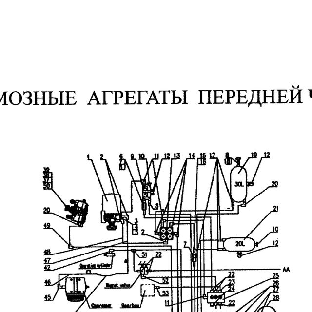 Угловая форсунка — положение на схеме Передняя тормозная система.