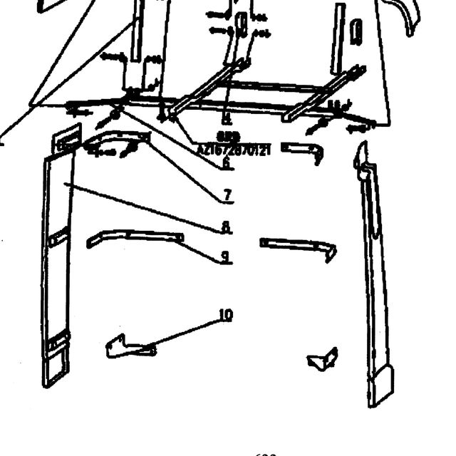 Обтекатель задний боковой левый тягач HOWO (Хово) — положение на схеме Спойлер и обтекатели