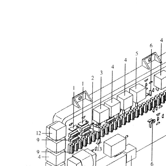 Пластина соединительная — положение на схеме Центральный блок электрооборудования I (двигатели WP10, WP12)
