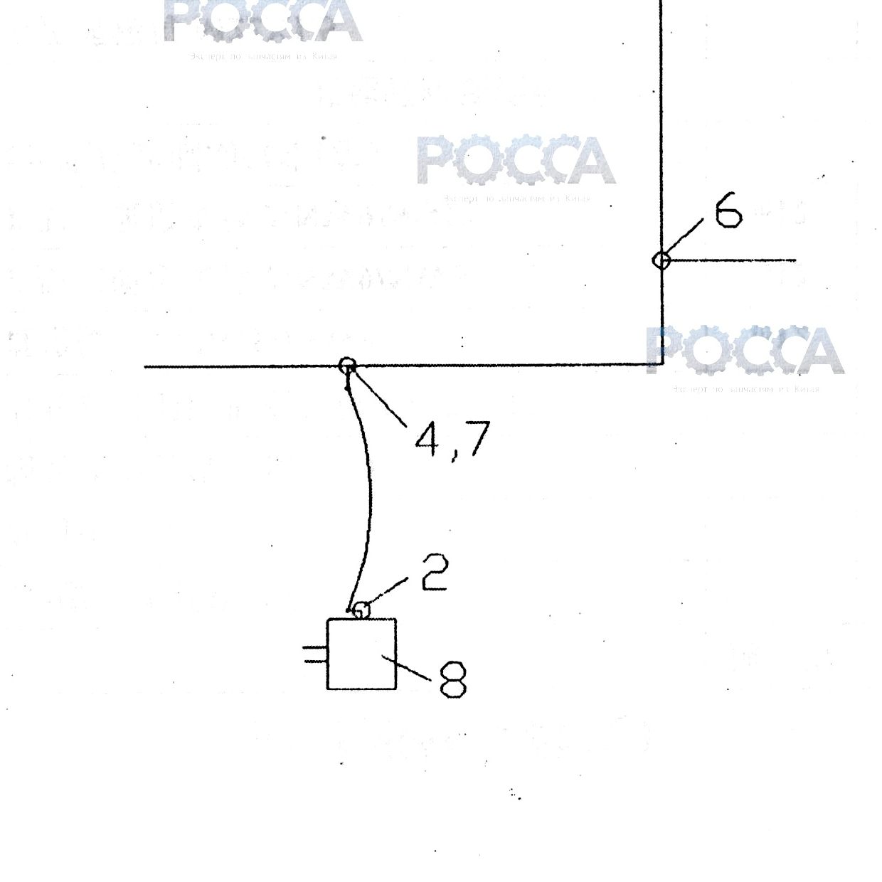 Деталь по артикулу WG9000361105 — положение на схеме Тормозные фитинги, трубки 6.1.6.10