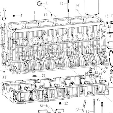 Блок цилиндров D12 — положение на схеме Блок цилиндров D12 E2