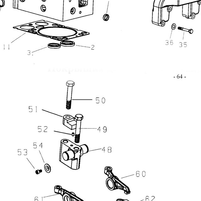 болт — положение на схеме ГБЦ и ГРМ