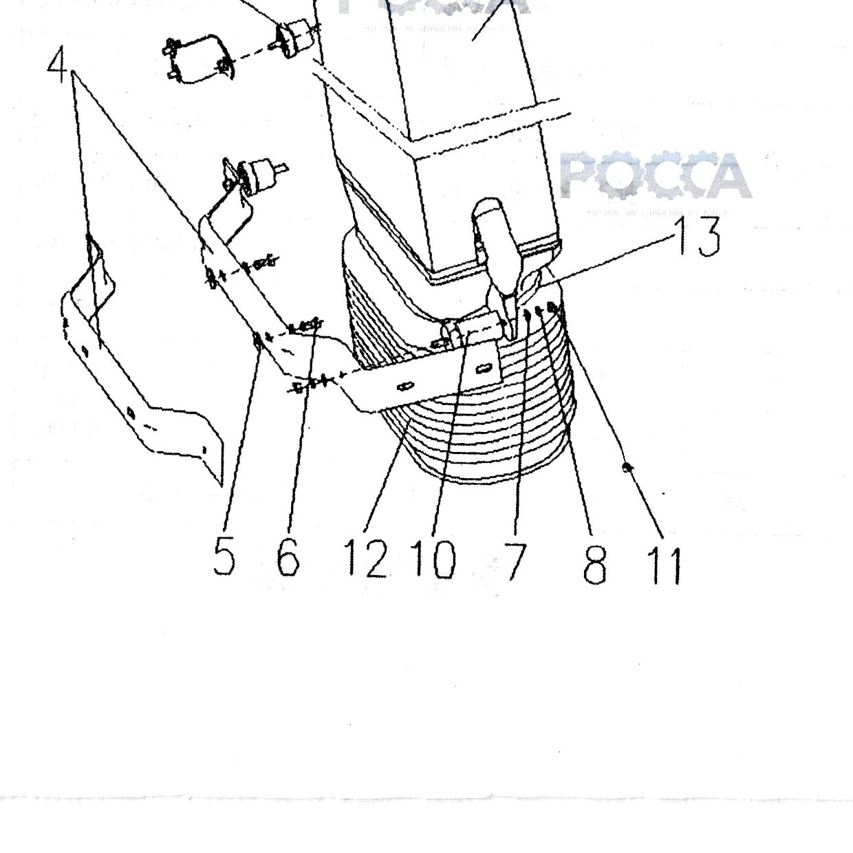 Деталь по артикулу WG9925190011 — положение на схеме Воздухозаборник D10