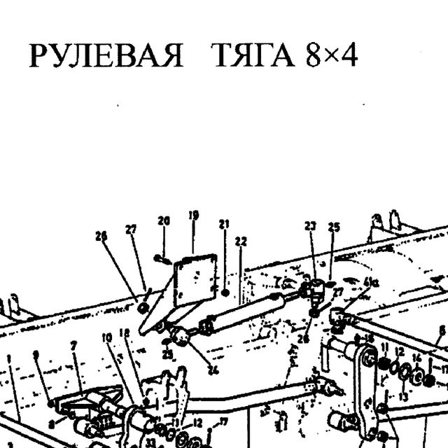 Гайка самоконтрящаяся шестигранная фланцевая цельнометаллическая — положение на схеме Рулевые тяги 8х4