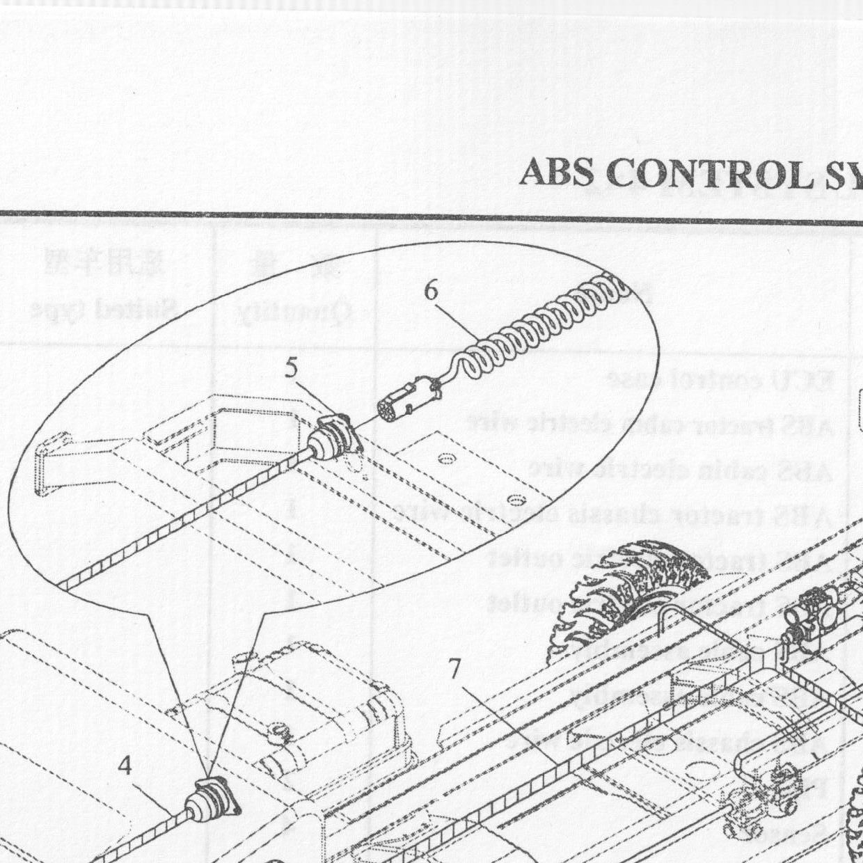 Кабель спиральный ABS — положение на схеме Блок управления электронный АВS ЕСU
