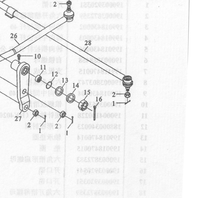 Шплинт — положение на схеме Управление рулевым механизмом 8X4