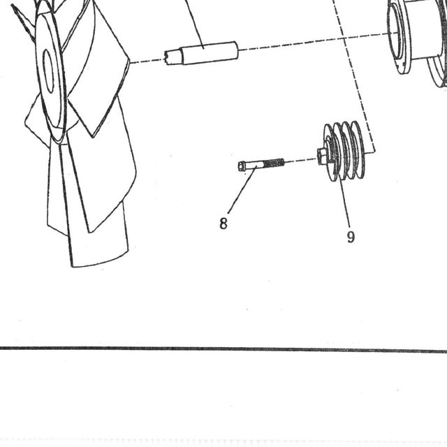 Болт шестигранный фланцевый — положение на схеме Водяной насос с вентилятором WP10E3