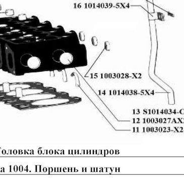 Шланг — положение на схеме Головка блока цилиндров
