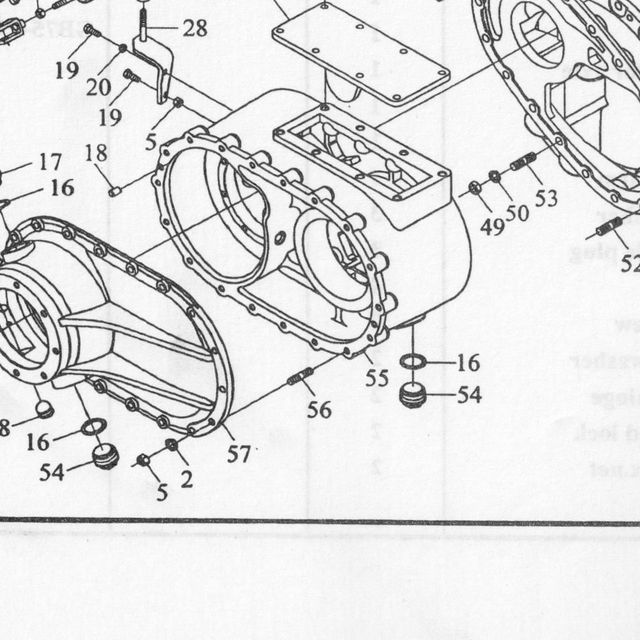 Шпилька D12 L40 картера редуктора среднего моста HOWO. — положение на схеме Картер редуктора среднего моста
