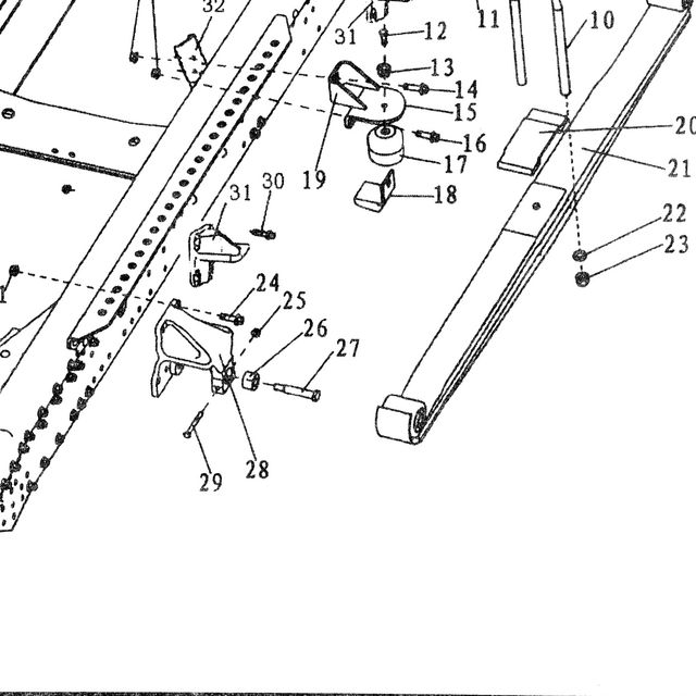 Болт шестигранный M24*2*170 — положение на схеме Задняя подвеска (4×2)