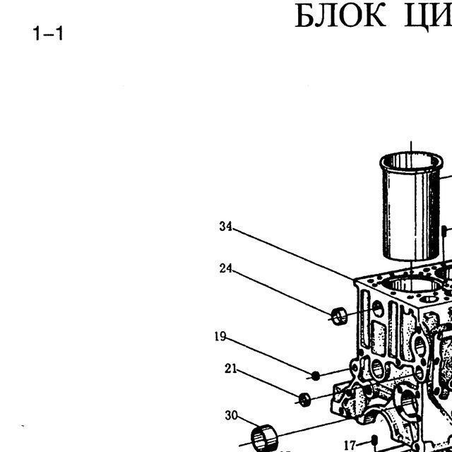 Блок цилиндров Евро-2 короткая крышка HOWO (Хово) — положение на схеме Блок цилиндров