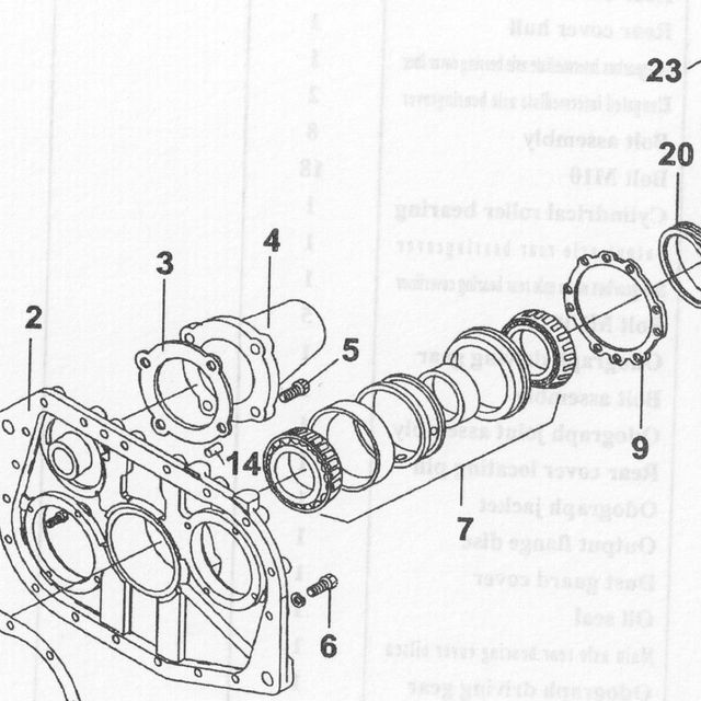 Болт М14х1.5х30 SHACMAN SHAANXI OE — положение на схеме Крышка задняя КПП 8JS118