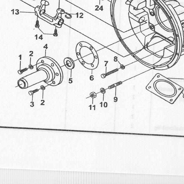 Гайка самоконтрящаяся с нейлоновым кольцом M16x1,5 — положение на схеме Сборка корпуса сцепления и коробки передач 9JS135