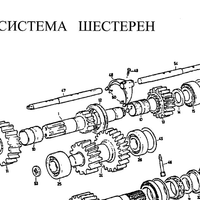 муфта переключения передач — положение на схеме Система шестерен