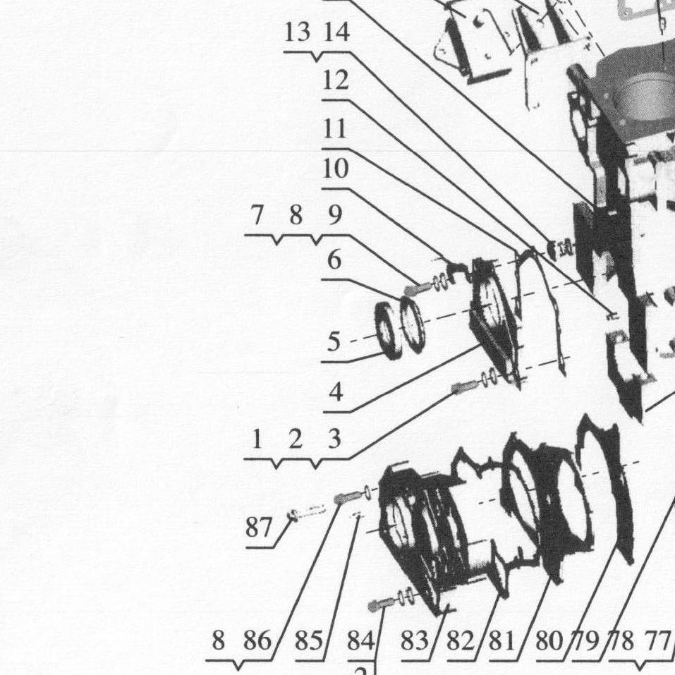 Сальник 72х95х12 коленвала передний резин СА4110 CA4DF2-13 FOTON 5121 JAC 1083 FAW 1061 MUDAN MD6750 — положение на схеме Блок цилиндров