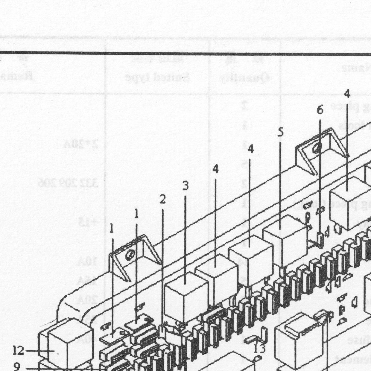 Реле 20А/24V SHAANXI (Шанкси) SHACMAN (Шакман) — положение на схеме Блок реле