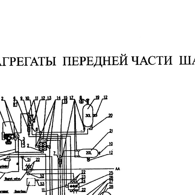 Сосуды трубки — положение на схеме Передняя тормозная система.