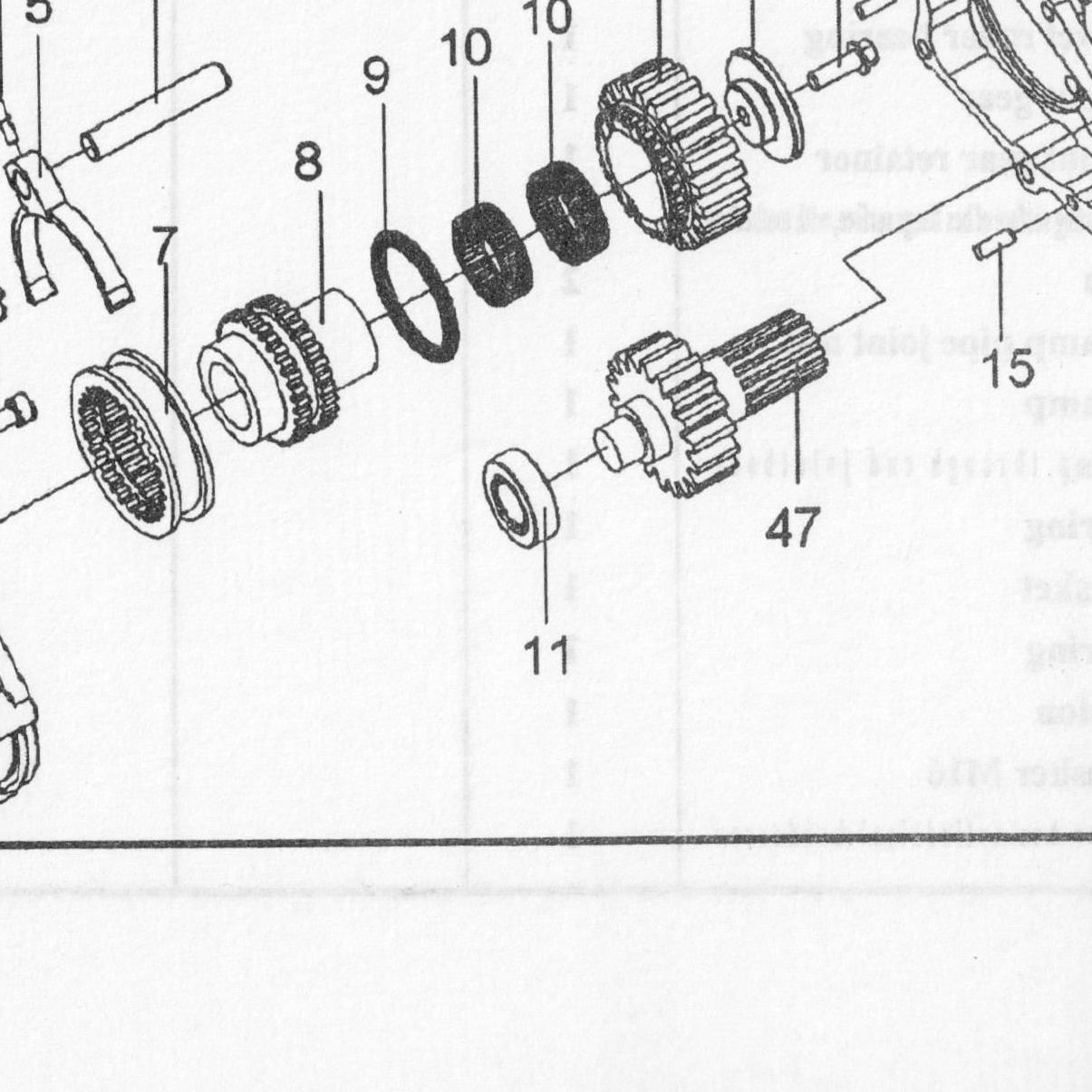 Подшипник ступицы KIA Bongo 3 (06-) (2.9),(12-) (2.5) (2WD) передней наружный KBC — положение на схеме Коробка отбора мощности QH50