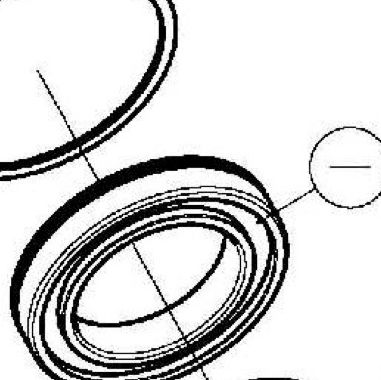 Кольцо стопорное подшипника шестерни привода делителя КПП Fuller HOWO (Хово) — положение на схеме Подшипник вторичного вала 12JS200-TA