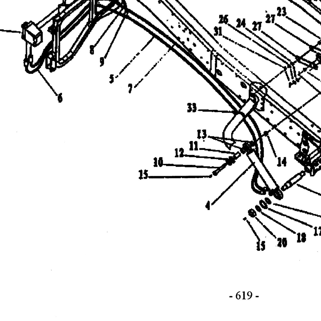 несущая ось гйдроцилиндра 1 — положение на схеме Механизм опрокидования кабины