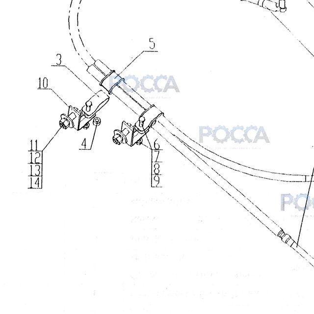 Шайба пружинная (ORIGINAL) SHACMAN Q40306 — положение на схеме Троса КПП.