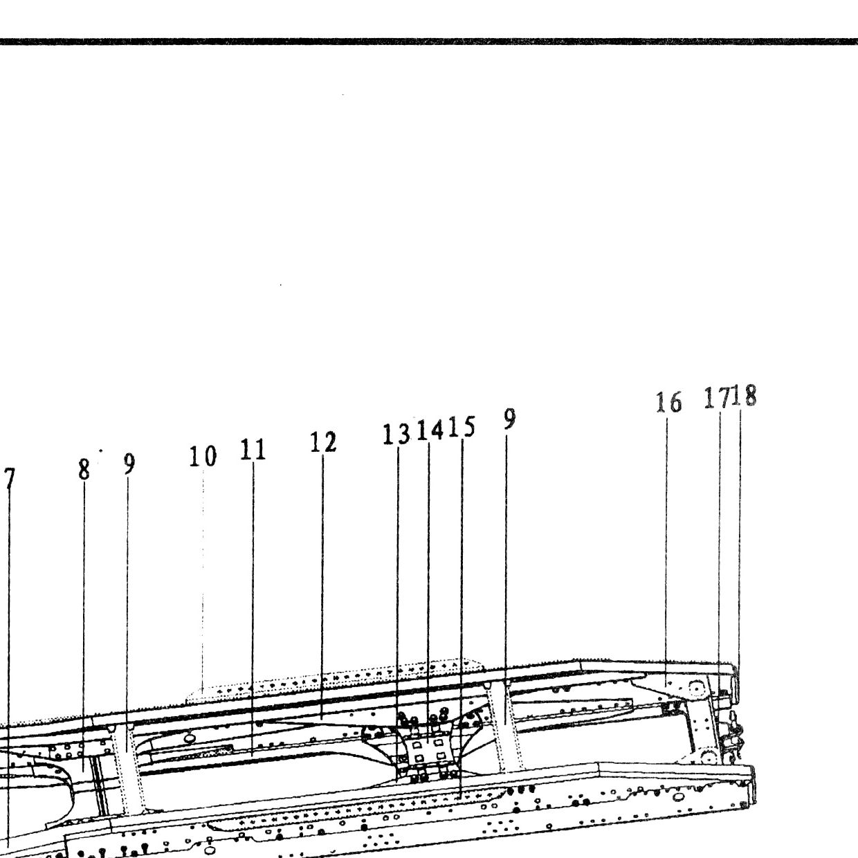 Поперечная балка — положение на схеме Рама 6*4 DZ9114516400