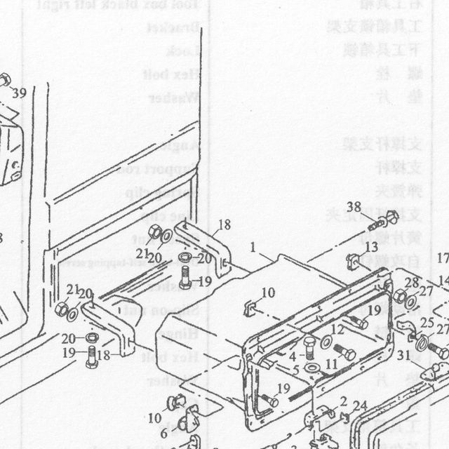 Уголок — положение на схеме Ящик для инструментов