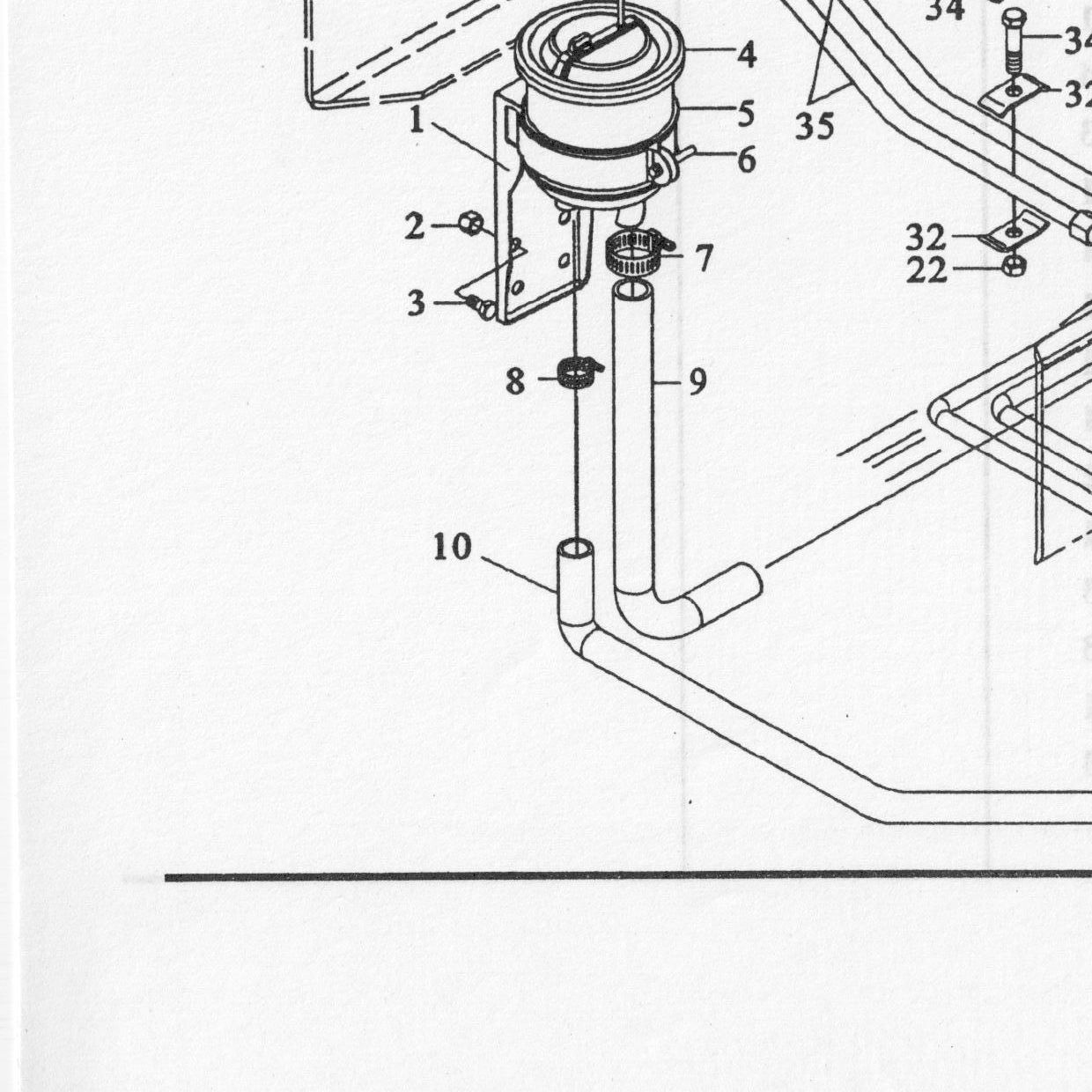 Резиновый шланг — положение на схеме Гидравлическое устройство рулевого управления с двойным валом II