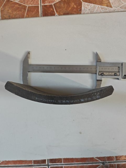 Накладка тормозной колодки W155xL184xH14.5 (6отв МЦО 102) задней FOTON (Фотон) 1113 HIGER 6840