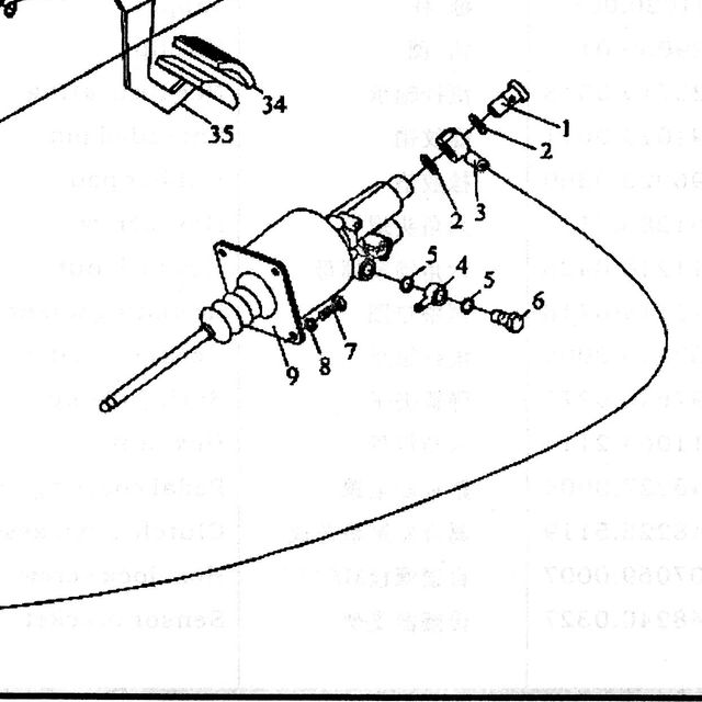 Болт шестигранный — положение на схеме Сцепление главный и рабочий(ПГУ).