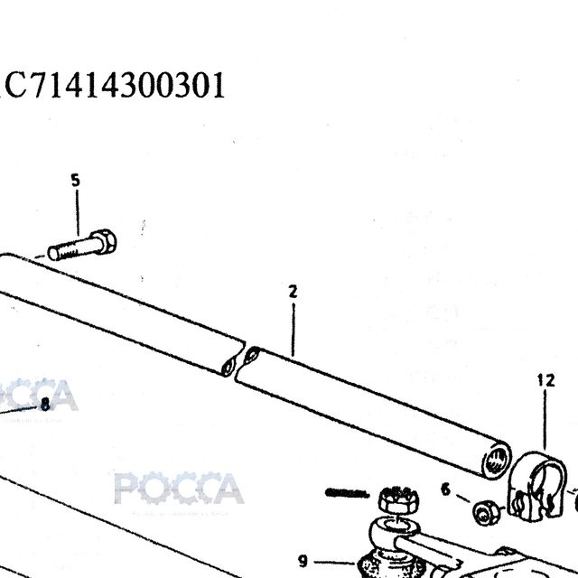 Рулевая тяга — положение на схеме Тяга рулевая поперечная переднего моста 9т жесткая AC71414300301