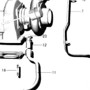 Болт с малой шестигранной головкой M12×90 — положение на схеме Турбокомпрессор