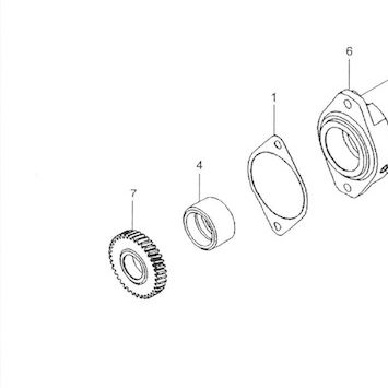 • GEAR-ACCESSORY D 則 VE 기어 — положение на схеме Шестерня вакуумного насоса