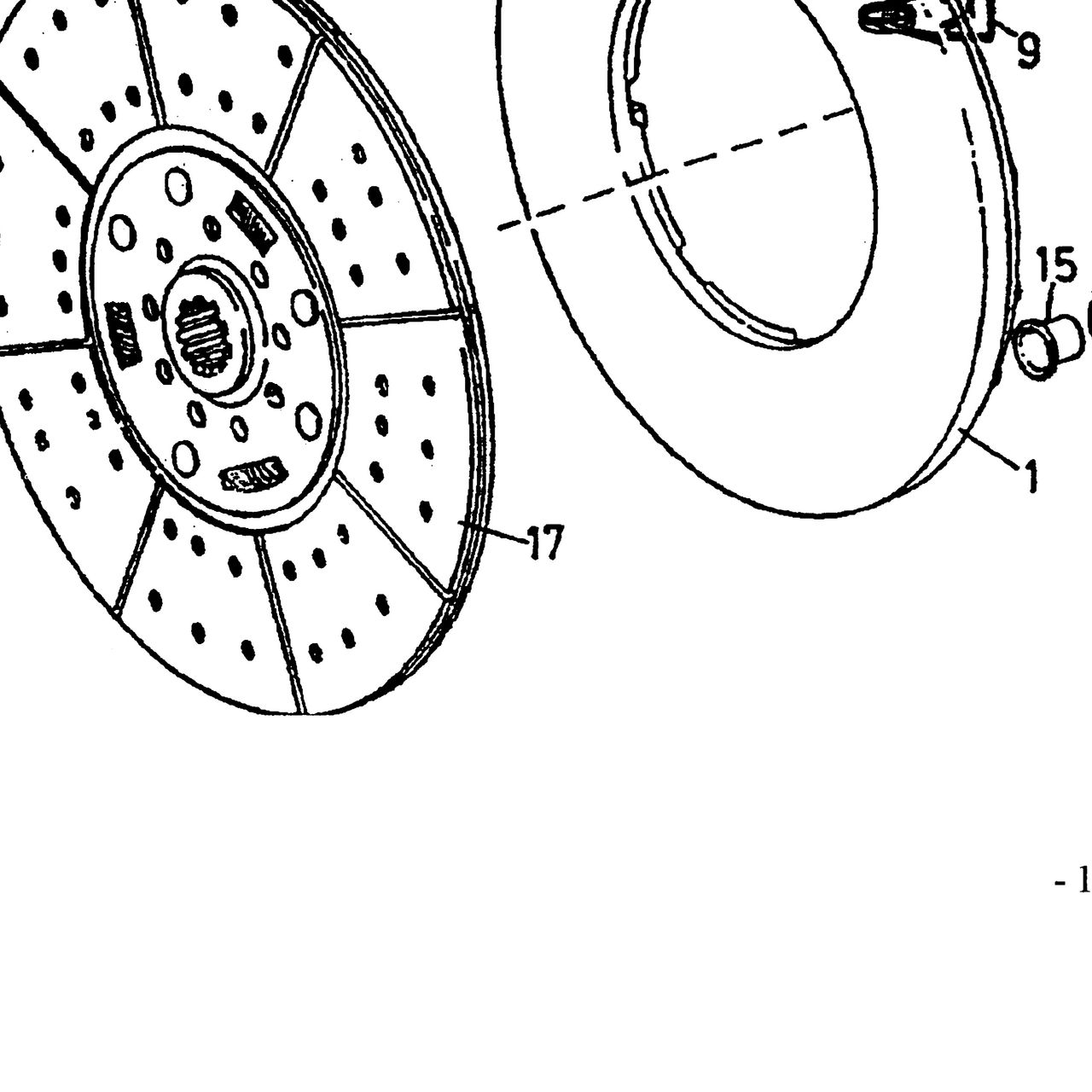 Диск сцепления D420 44.5mm HOWO (Хово) BEIFANG BENCHI — положение на схеме Сцепление 420мм