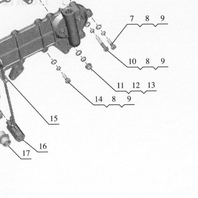Винт — положение на схеме Маслоохладитель  125z (JH2L JH2M)