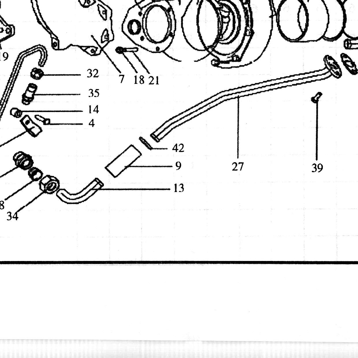 Изогнутая трубка — положение на схеме Турбокомпрессор
