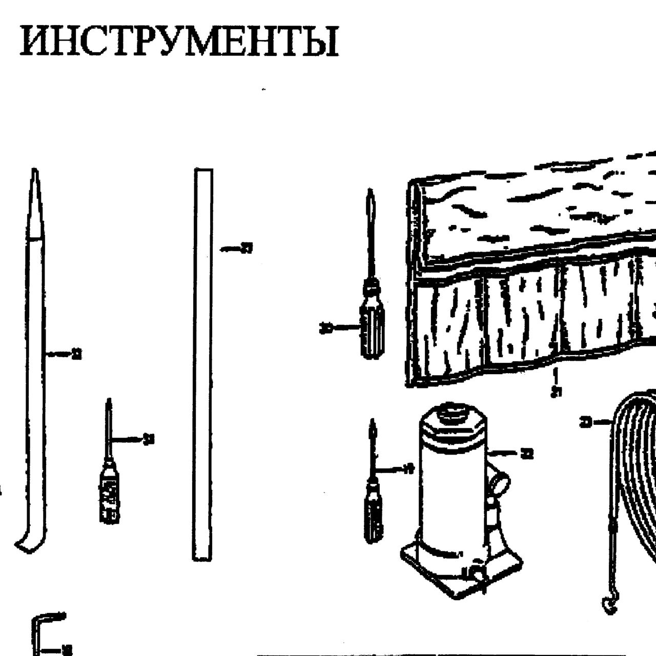 отвертка плоская — положение на схеме Инструменты
