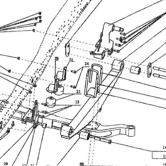 Рессора передняя 8*4 F3000 — положение на схеме Передняя подвеска (8×4 ось I)