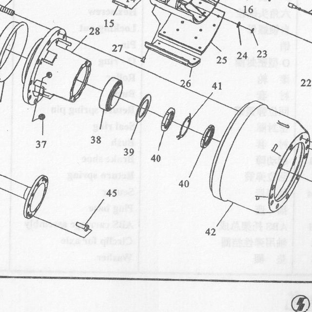 Гайка самоконтрящаяся — положение на схеме Тормоз задний с ABS,