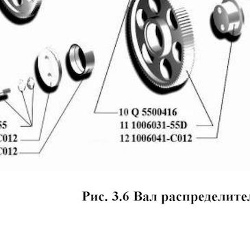 Шестерня промежуточная Евро-3 BAW (Бав) Fenix 1044 1065 — положение на схеме Распредвал