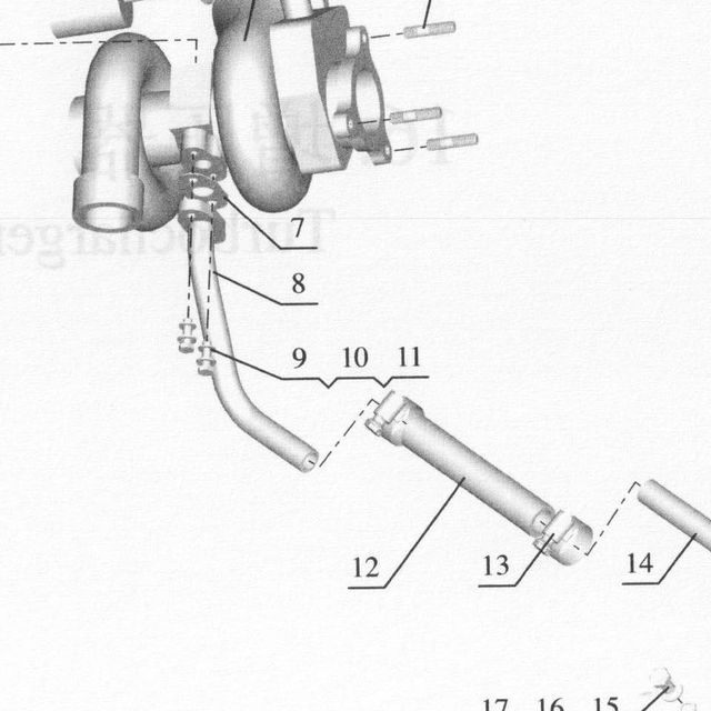 Шайба FAW J6L OE — положение на схеме Турбокомпрессор