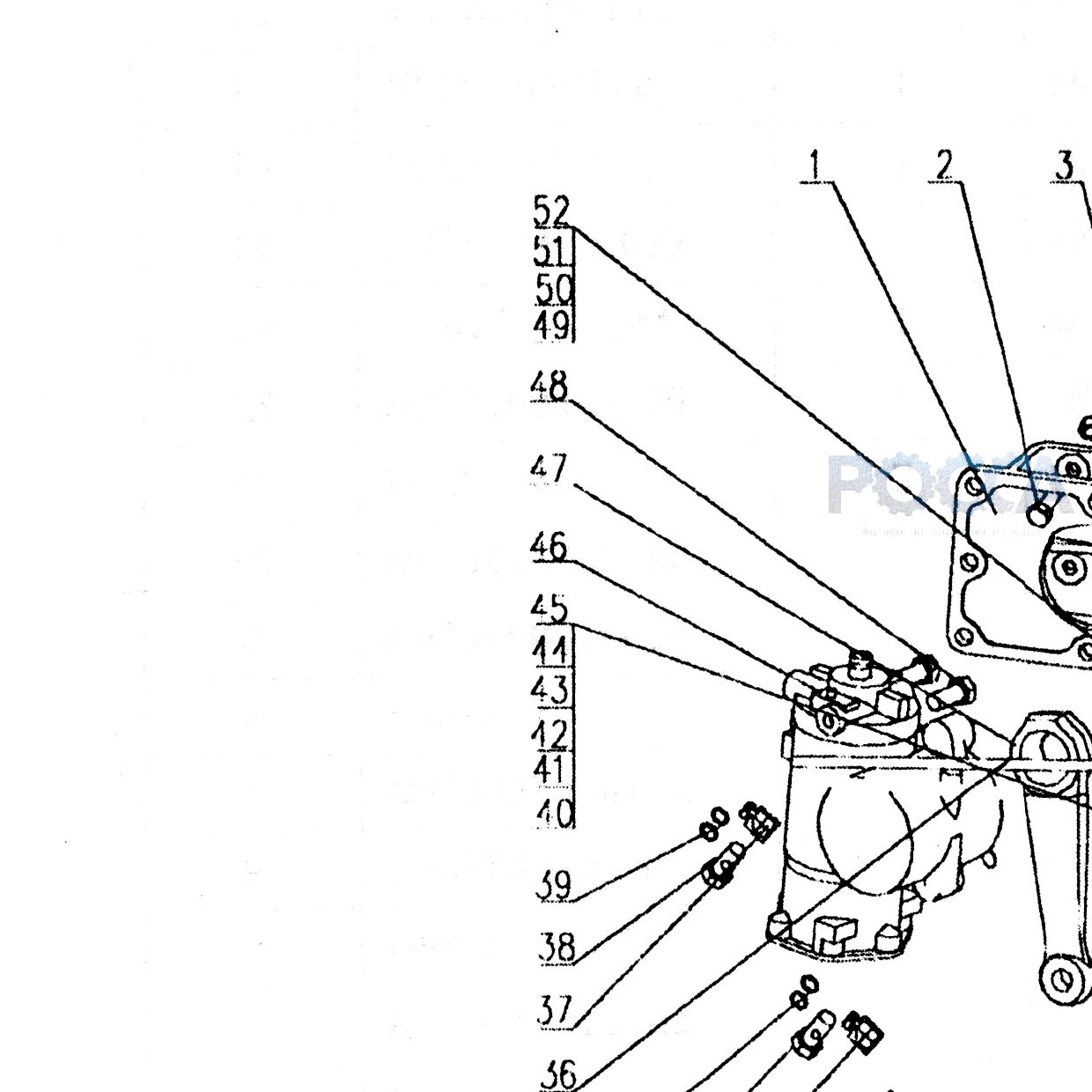 Рулевой механизм ZF8098 — положение на схеме ГУР, тяга рулевая