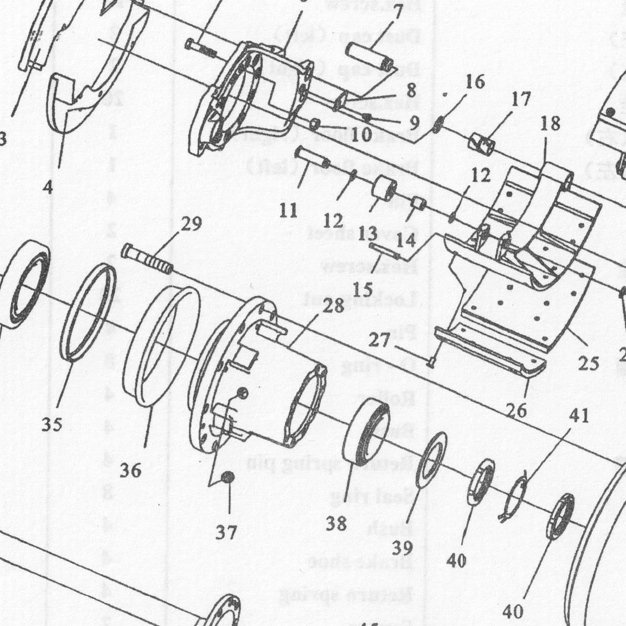 Опорный диск тормоза — положение на схеме Тормоз задний с ABS,