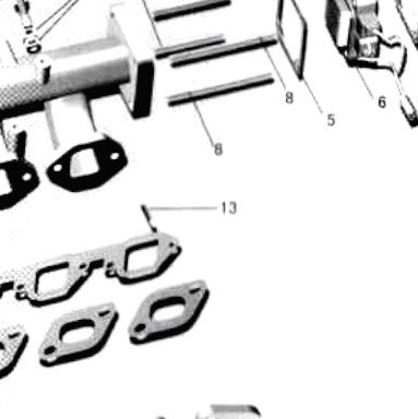 Малая шестигранная гайка M10×1 — положение на схеме Газопроводы впускной и выпускной
