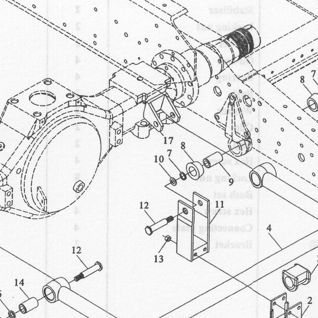 Тавотница — положение на схеме Стабилизатор задний 4×2
